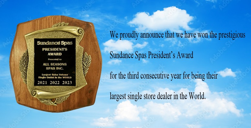 Presidents Award 2021 2022 2023 web graphic 1 - All Seasons Spas